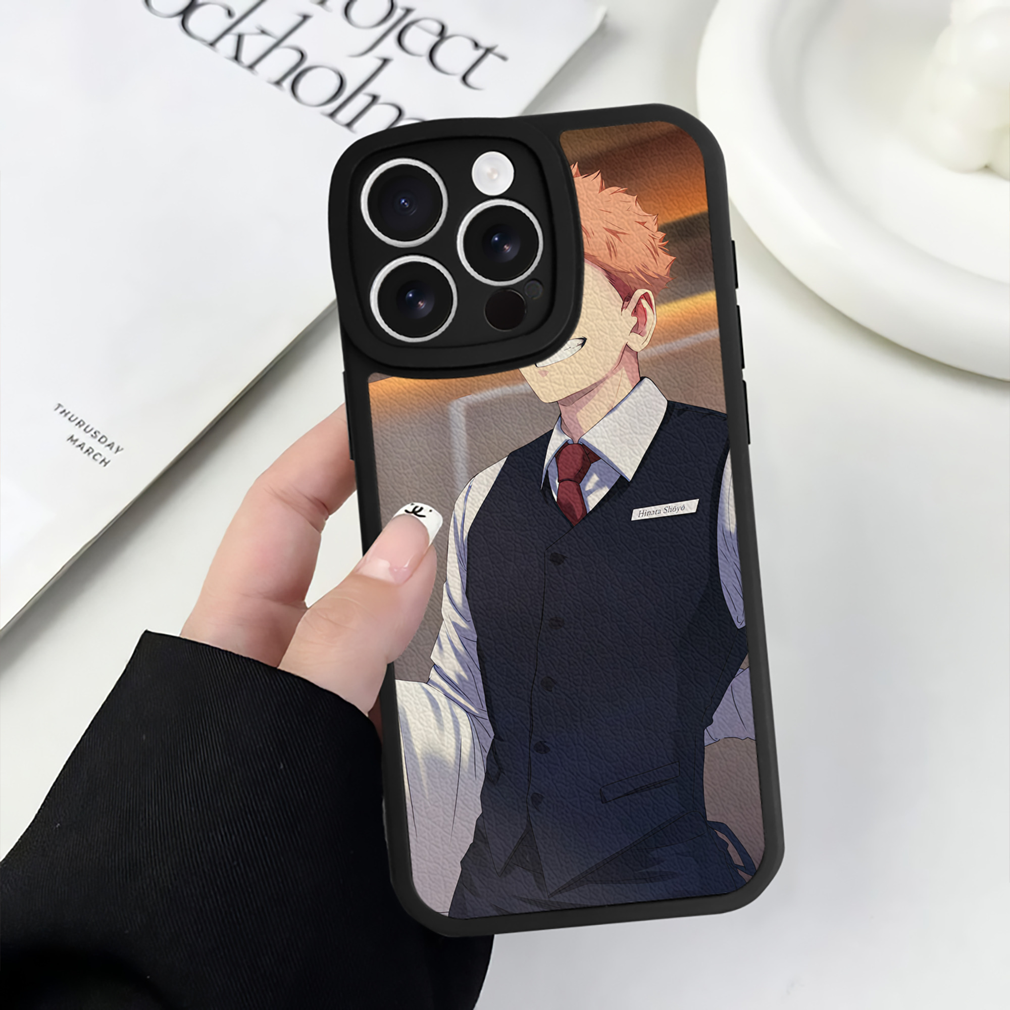 （画像用） ハイキュー!! Haikyu!! 【iPhone 16シリーズ対応】シリコンスマホケース（レザー調） 材質：シリコン